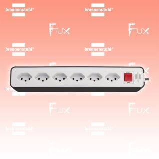 Brennenstuhl Ecolor Steckdosenleiste 6-fach weiß, schwarz