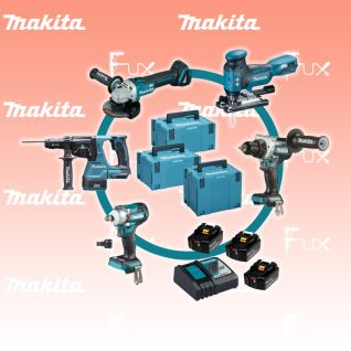 Makita Mega Combo Set 18 V 3 x 6 Ah Akkus BL1860