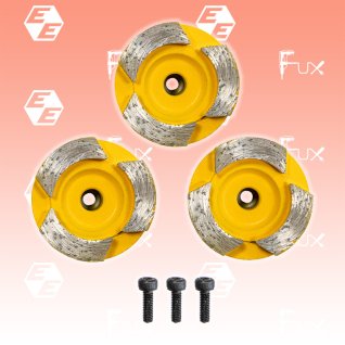 Eibenstock Diamant-Schleifteller Ø 44 mm, 3er-Set Estrich