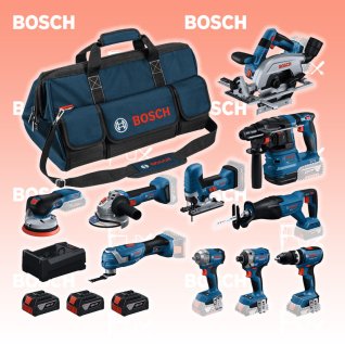 Bosch Professional 10 tlg. Combi-Set 18V GBH + GWS + GDR + GSB + GKS + GSA + GOP + GSD