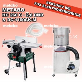 HC 260 C - 2,8 DNB Hobelmaschine & DC-1100CK-T Absauganlage 400V